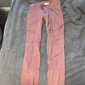 Dusty rose cargo looking dress pants